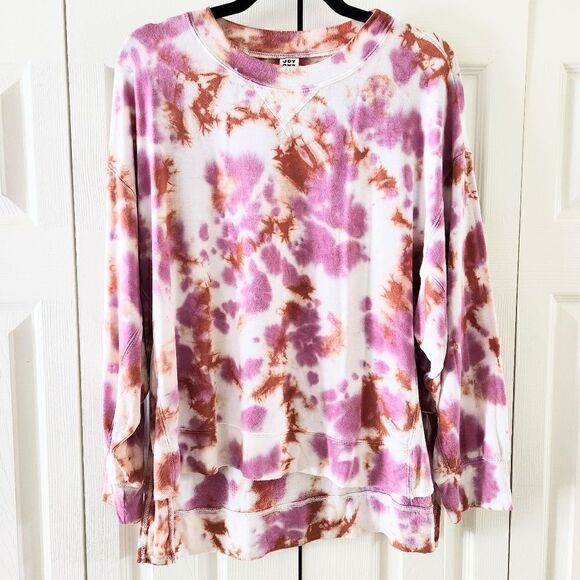 Joy Lab Tops - Joy Lab Tie Dye Top Hi Low Hem Oversized Small (Fits up to 1X)